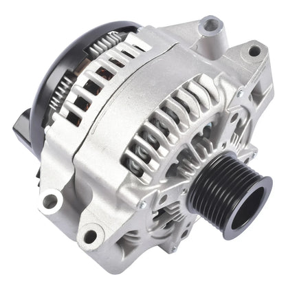 Nowy srebrny alternator z aluminium do bmw 435i gran coupe i bmw 535i z czarnymi elementami gumowymi i plastikowymi