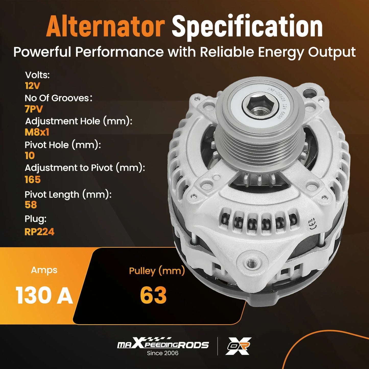 Alternator Toyota 1KD-FTV 130 A – Hiace, Hilux, Prado