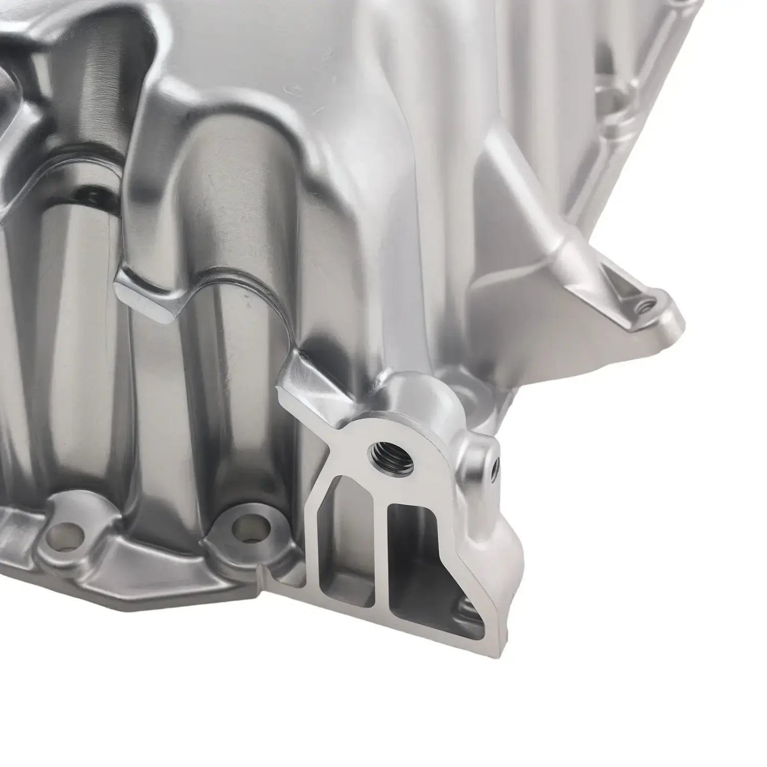 Aluminiowa miska olejowa 03p103602a polo 6r1 1 2 2009-2014 srebrna z frezowanymi powierzchniami i mocowaniami