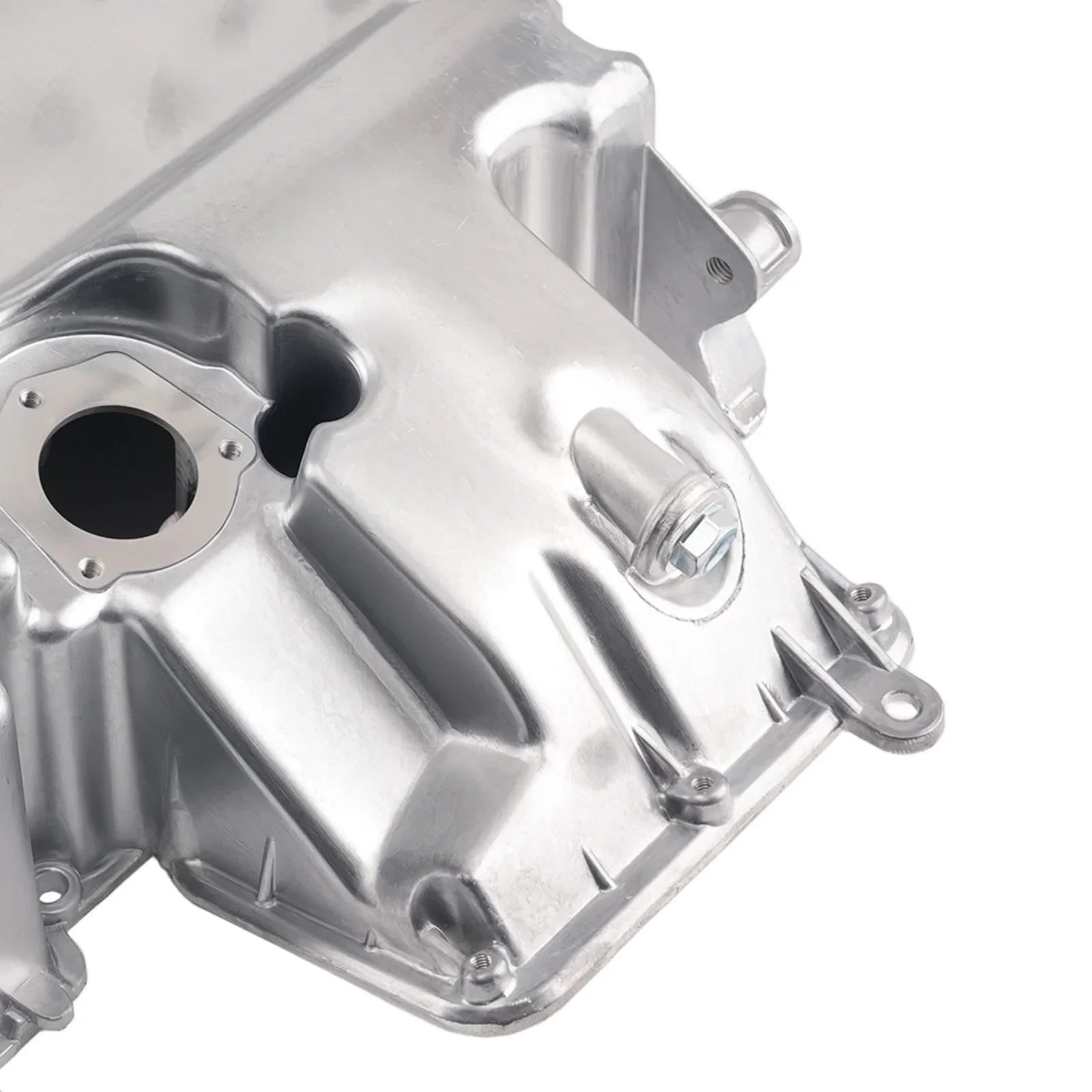 Aluminiowa miska olejowa do vw polo 6r1 03p103602a z chromowanym wykończeniem i precyzyjnie frezowanymi powierzchniami
