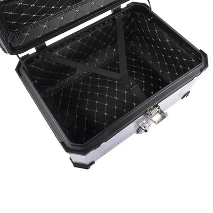 65L Aluminiowa Wodoszczelna Skrzynka Motocyklowa z Zamek Bezpieczeństwa Srebrna