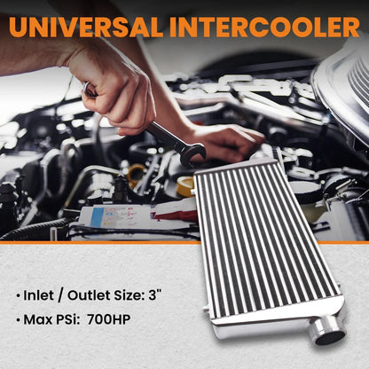600x300x76 2.5" Интеркулерна тръба ALLOY UNIVERSAL TURBO HARD PIPE 3" Дебелина