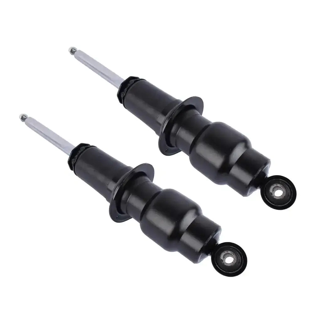 Czarne amortyzatory tylne lewe i prawe z srebrnymi gwintowanymi prętami do subaru forester ej204 do jazdy terenowej