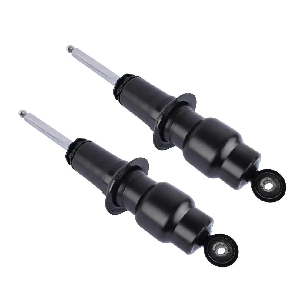 Czarne amortyzatory tylne lewe i prawe z srebrnymi gwintowanymi prętami do subaru forester ej204 do jazdy terenowej