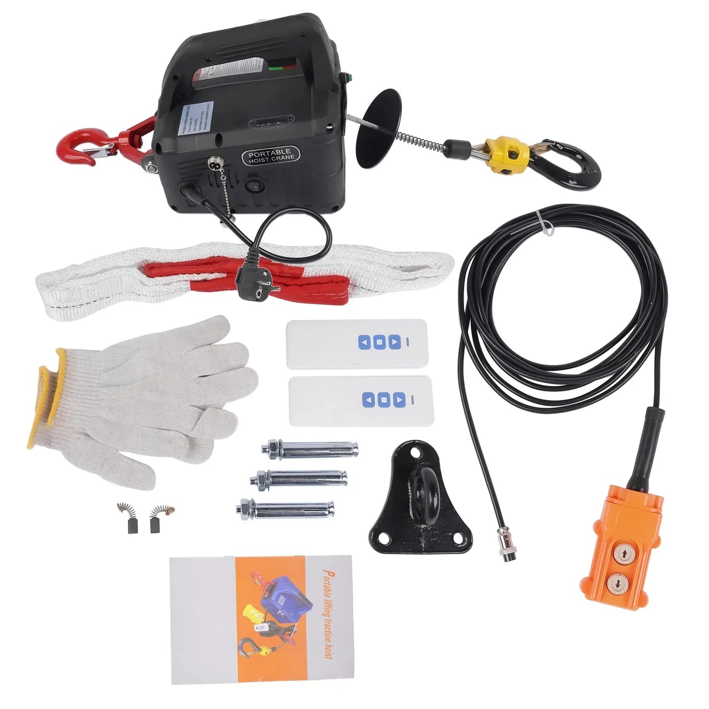 Przenośna wciągarka elektryczna 1500 W 1100 lb 7 m 3-in-1