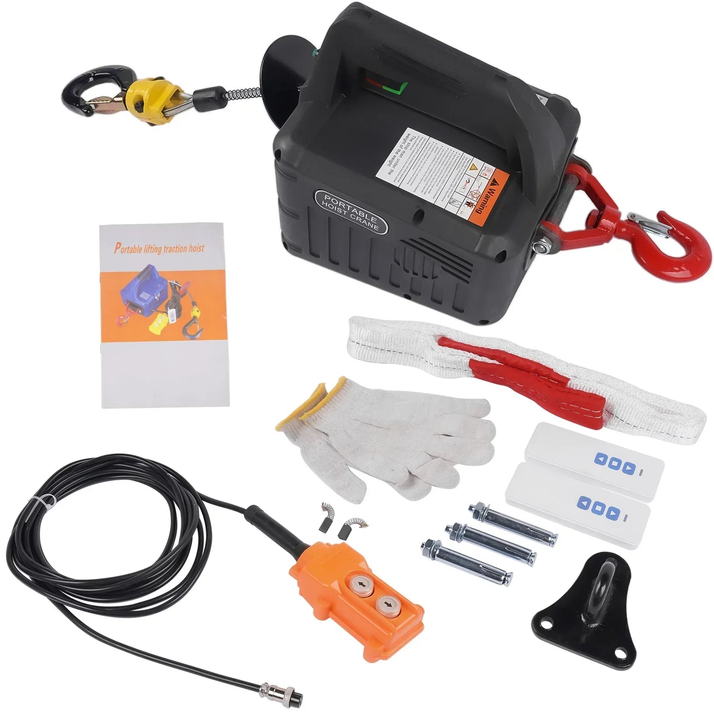 Przenośna wciągarka elektryczna 1500 W 1100 lb 7 m 3-in-1