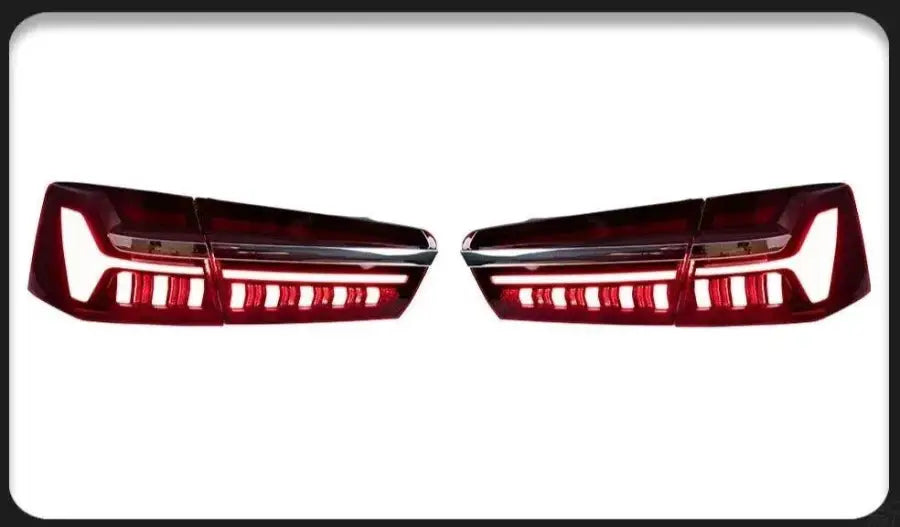 Lampy Tylne do Audi A6 C7 LED w Designie C8 z DRL, Dynamicznym Sygnałem, Hamulcem i Cofania (2012-2016) - Multigenus