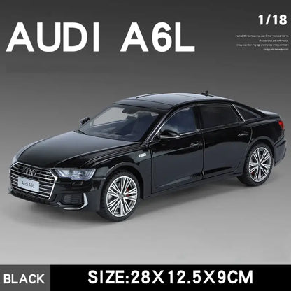 Audi A6L 1:18 – Metalowy Model Samochodu z Otwieranymi Drzwiami i Efektami Dźwiękowymi - Czarny