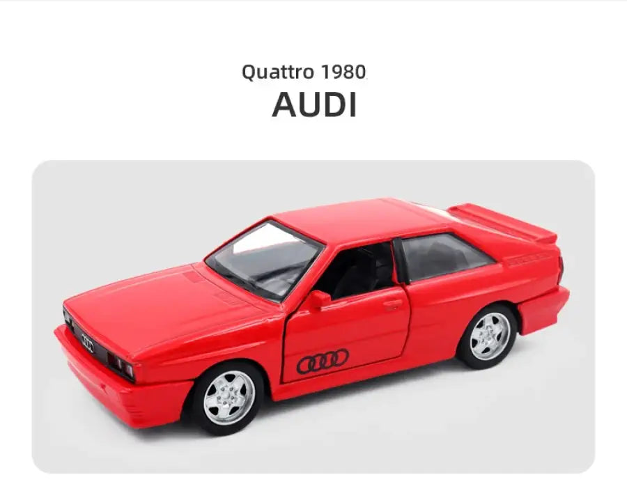 Audi Quattro 1980 1:36 – Metalowa Replika z Otwieranymi Drzwiami
