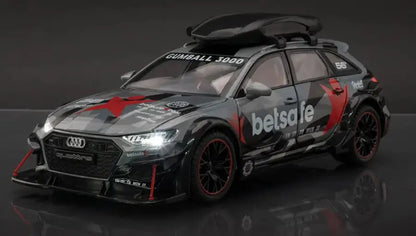 Audi RS6 1/24 Metalowy Model Z Efektami Dźwiękowymi i Świetlnymi