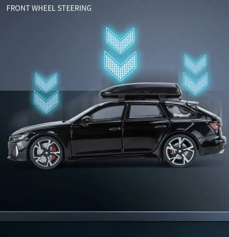 Audi RS6 1/32 – Metalowy Model Samochodu z Otwieranymi Drzwiami Efektami Dźwiękowymi i Świetlnymi Zabawka