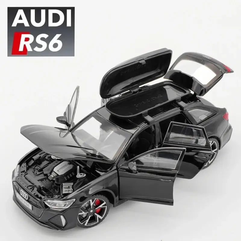 Modèle Réduit Audi RS6 1:32 - Portes Ouvrantes - Métal - Jouet De Collection Neuf