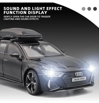 Audi RS6 1:32 – Metalowy Model Samochodu Black Edition Realistyczna Zabawka Kolekcjonerska
