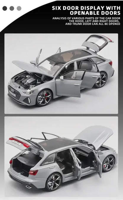 Audi RS6 1:32 – Metalowy Model Samochodu Black Edition Realistyczna Zabawka Kolekcjonerska