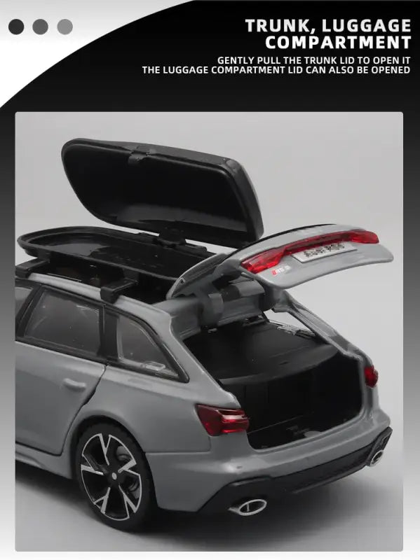 Audi RS6 1:32 – Metalowy Model Samochodu Black Edition Realistyczna Zabawka Kolekcjonerska