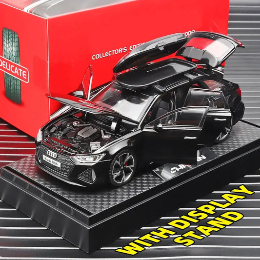 Audi RS6 1:32 – Metalowy Model Samochodu Black Edition Realistyczna Zabawka Kolekcjonerska