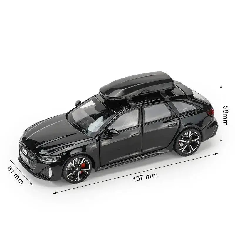 Audi RS6 1:32 – Metalowy Model Samochodu Black Edition Realistyczna Zabawka Kolekcjonerska