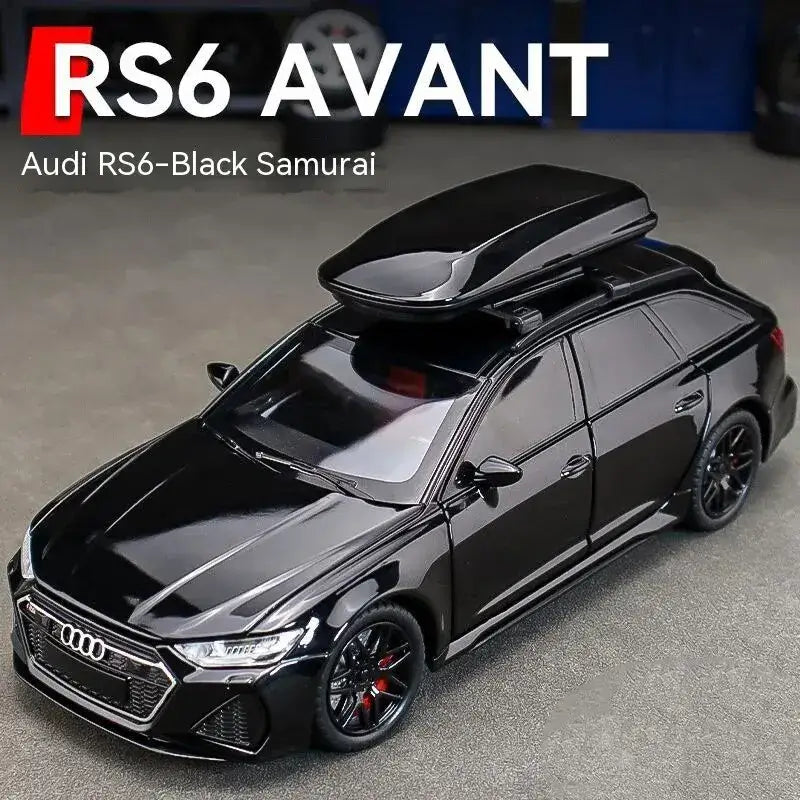 Audi RS6 1:32 – Metalowy Model Samochodu Black Edition Realistyczna Zabawka Kolekcjonerska