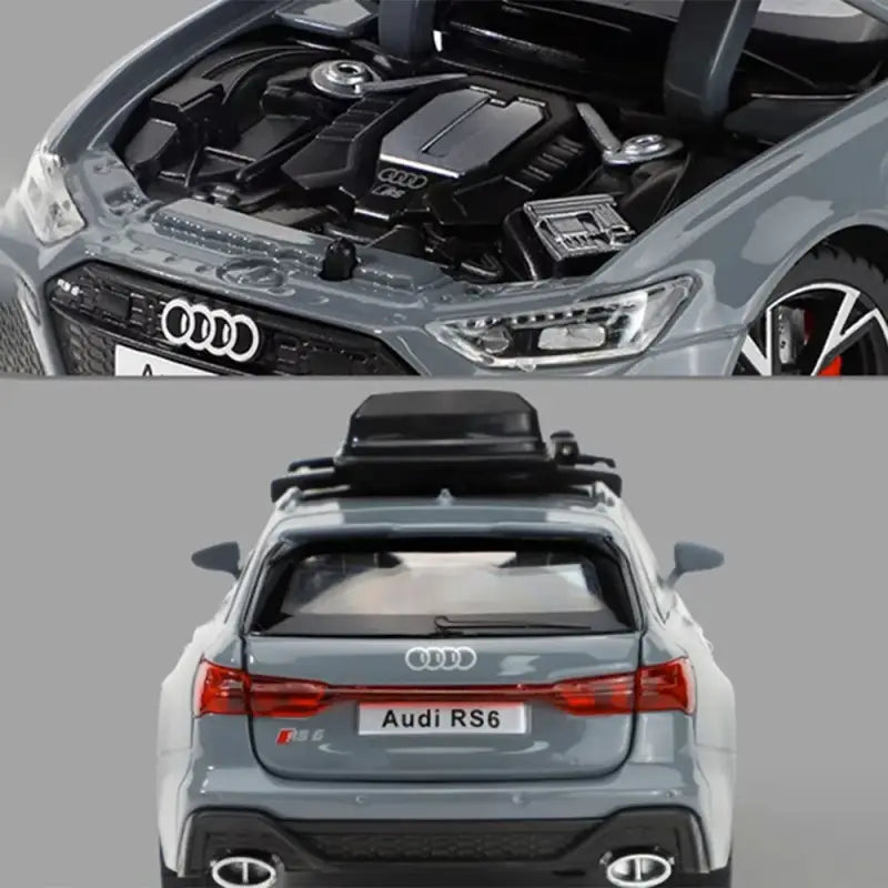 Audi RS6 1/32 – Metalowy Model Samochodu z Otwieranymi Drzwiami Efektami Dźwiękowymi i Świetlnymi Zabawka