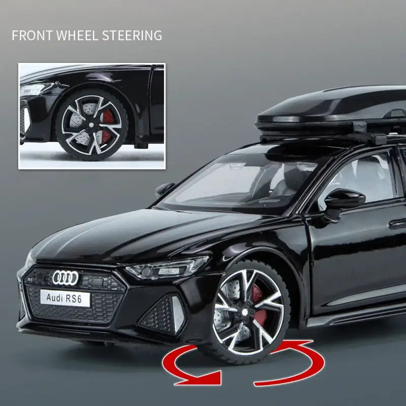 Audi RS6 1/32 – Metalowy Model Samochodu z Otwieranymi Drzwiami Efektami Dźwiękowymi i Świetlnymi Zabawka
