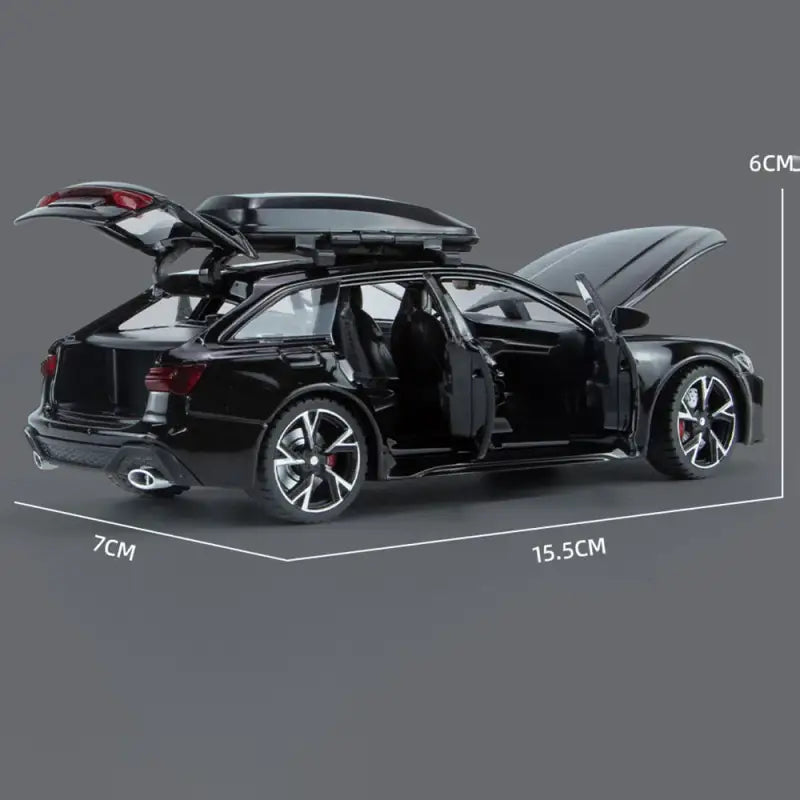 Audi RS6 1/32 – Metalowy Model Samochodu z Otwieranymi Drzwiami Efektami Dźwiękowymi i Świetlnymi Zabawka