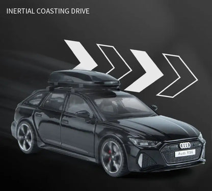 Audi RS6 1:32 – Metalowy Model Samochodu z Otwieranymi Drzwiami i Efektami Dźwiękowymi Idealny Prezent dla Chłopców
