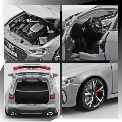 Audi RS6 1:32 – Metalowy Model Samochodu Black Edition Realistyczna Zabawka Kolekcjonerska