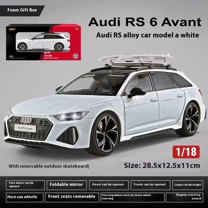 Audi RS6 Avant 1:18 – Metalowy Model Samochodu i Dekoracja - Biały z pudełkiem