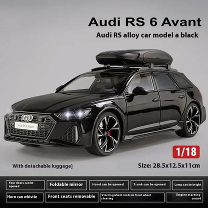 Audi RS6 Avant 1:18 – Metalowy Model Samochodu i Dekoracja - Czarny bez pudełka