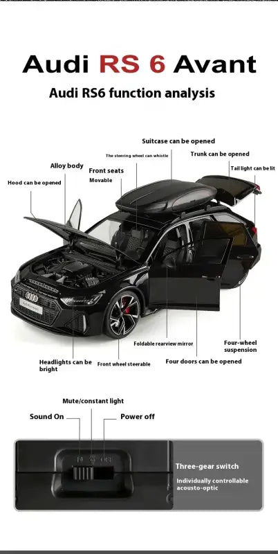 Audi RS6 Avant 1:18 – Metalowy Model Samochodu i Dekoracja
