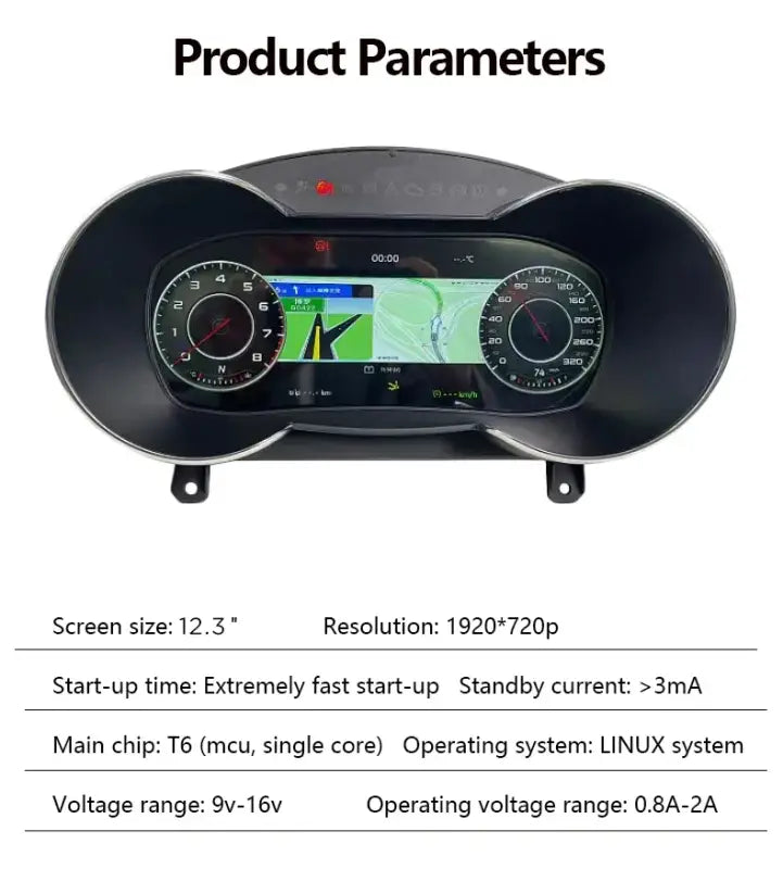 Audi TT 12,3-Calowy Cyfrowy 2008-2015 Deska LCD Kokpit