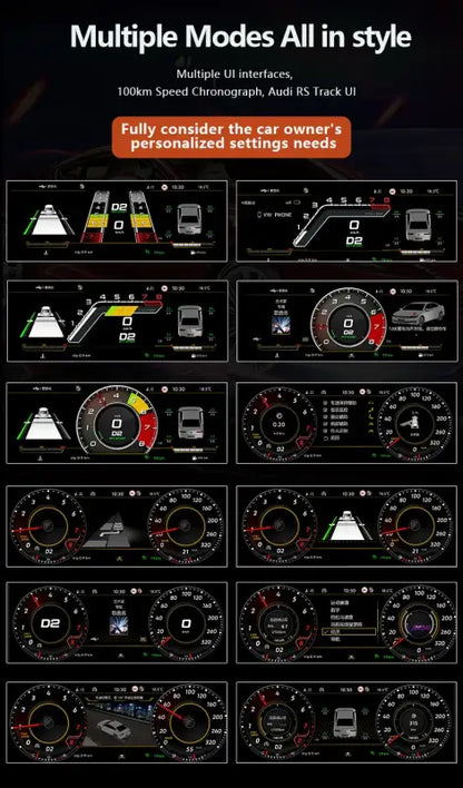 Audi TT 12,3-Calowy Cyfrowy 2008-2015 Deska LCD Kokpit