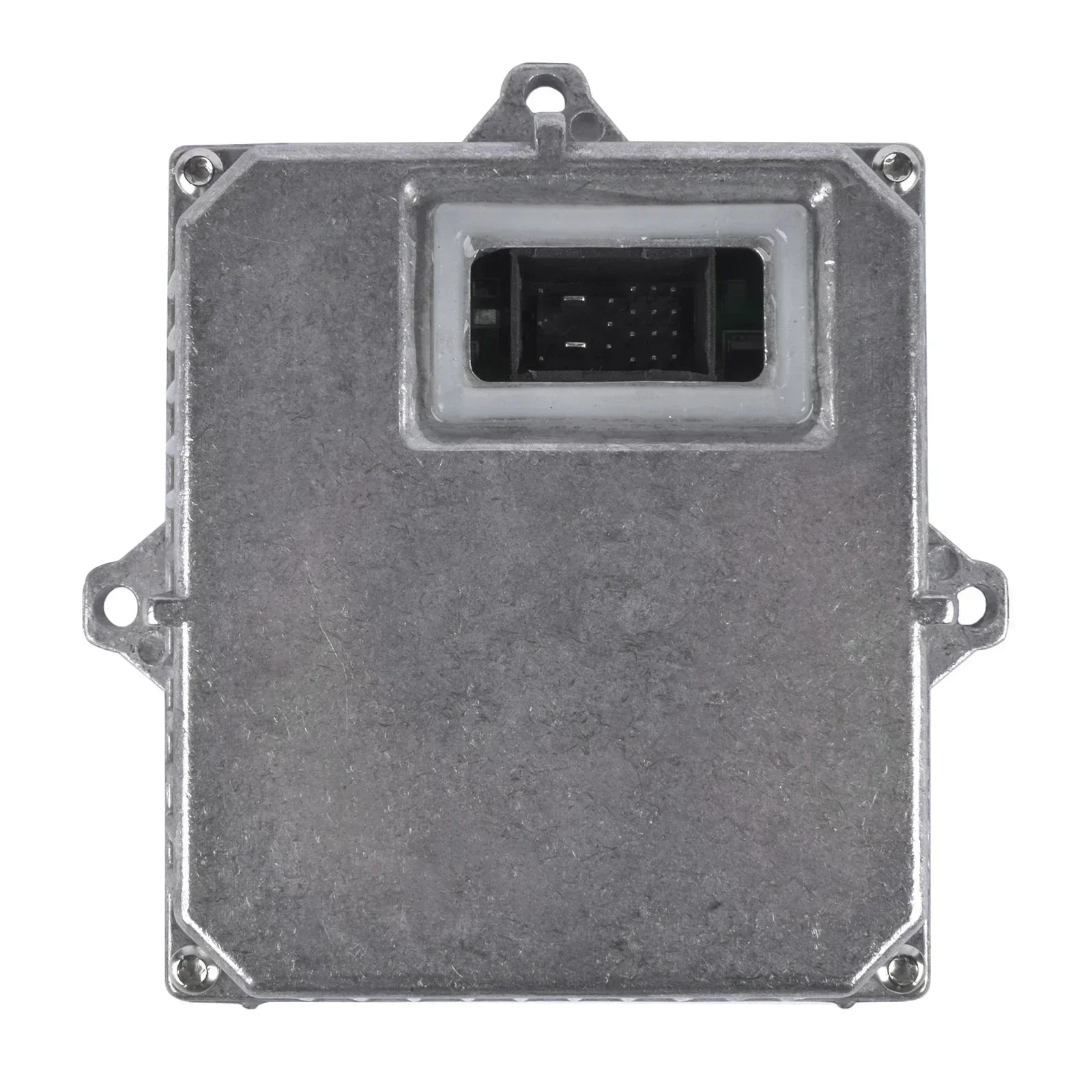 Srebrny metalowy prostokątny balast xenon d2s d2r z szarą obudową konektora do audi a3 a8 tt bmw e46 e63 e64 m3