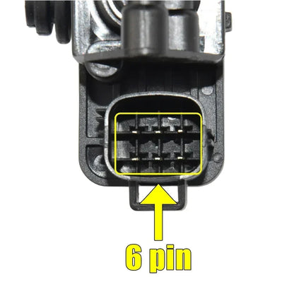 Czarny plastikowy 6-pinowy złącz elektryczny z formowaną obudową do blok zaworów zawieszenia powietrznego suv 4x4 2993ccm