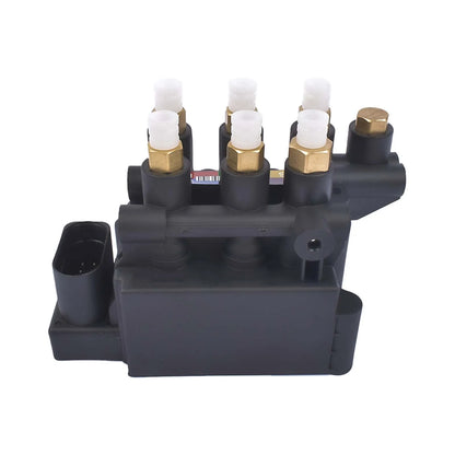 Czarny plastikowy solenoidowy zawieszenia powietrznego ap03 z sześcioma złotymi nakrętkami dla bmw serii 7 g11 g12