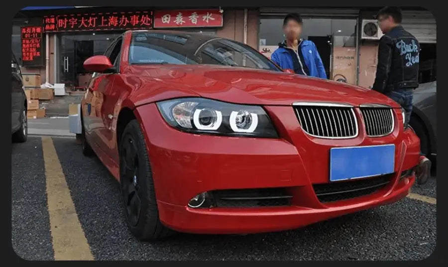 Lampy Samochodowe do BMW E90: Reflektory 2005-2012 z Oświetleniem Dziennym LED DRL, Angel Eye i Wiązką Bi-Xenon 320i, 318i, 323i, 325i - Multigenus