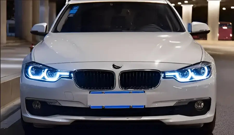 Lampy przednie do stylizacji samochodu dla BMW F30 F35 2013 - 2015 Reflektory LED DRL Oczko anielskie - Multigenus