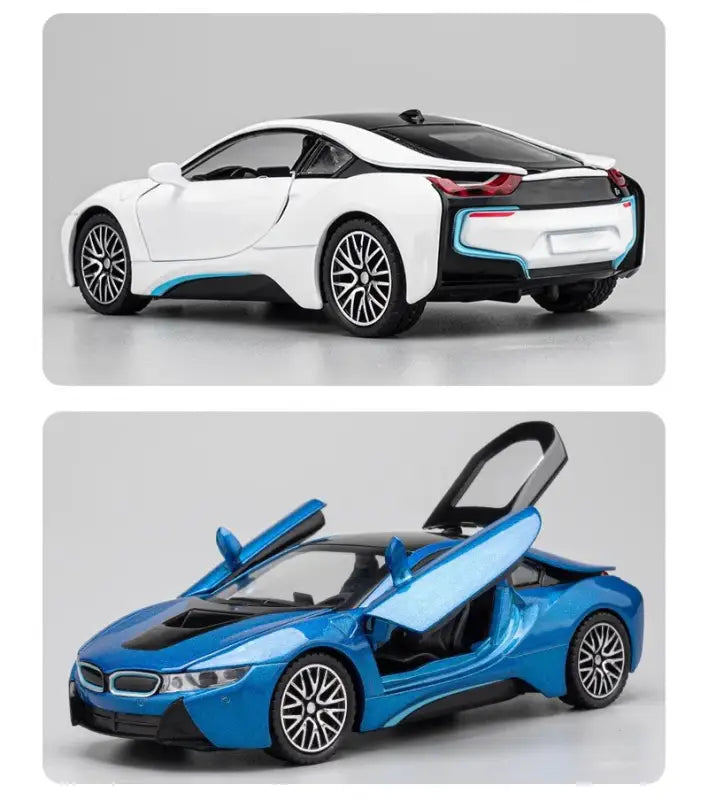 BMW i8 1:32 – Metalowy Model Samochodu z Dźwiękiem i Światłem