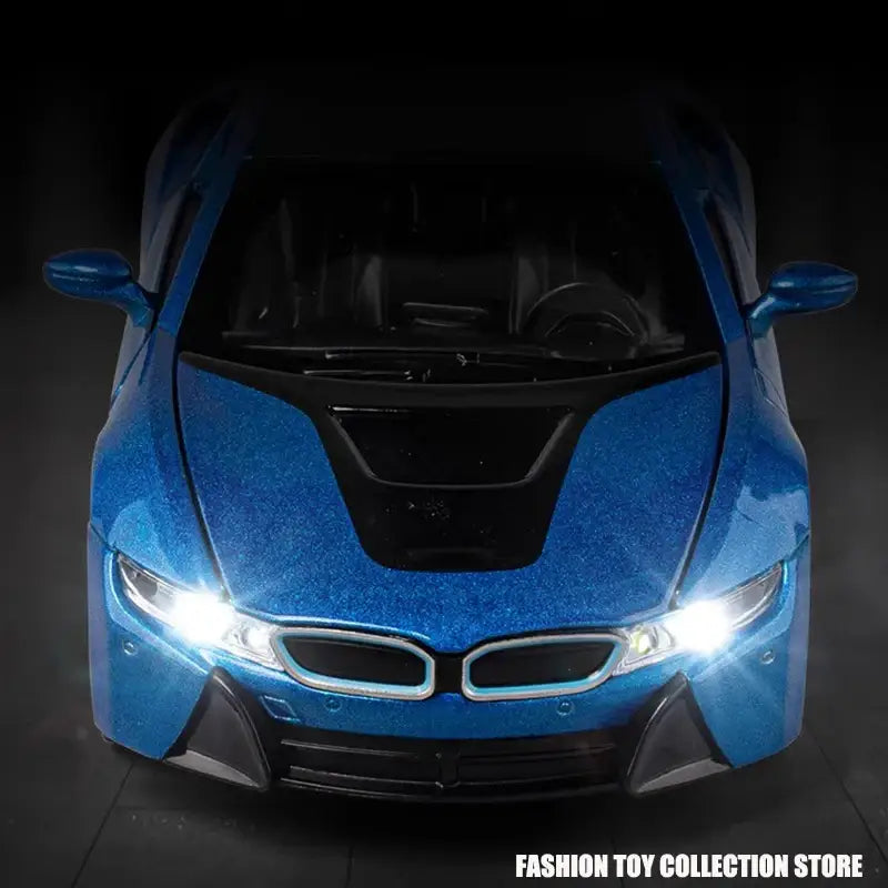 BMW i8 1:32 – Metalowy Model Samochodu z Dźwiękiem i Światłem