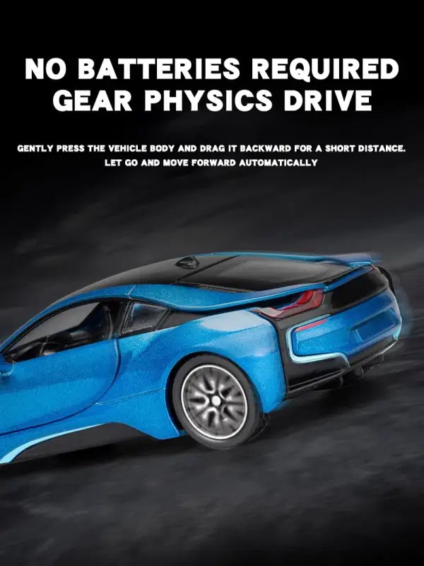 BMW i8 1:32 – Metalowy Model Samochodu z Dźwiękiem i Światłem