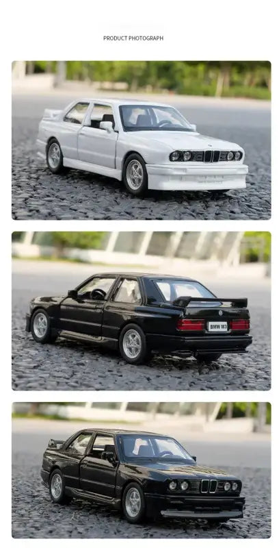 BMW M3 E30 1987 Porsche 911 Turbo Audi Quattro 1:36 Metalowy Model Samochodu Die-Cast dla Dzieci
