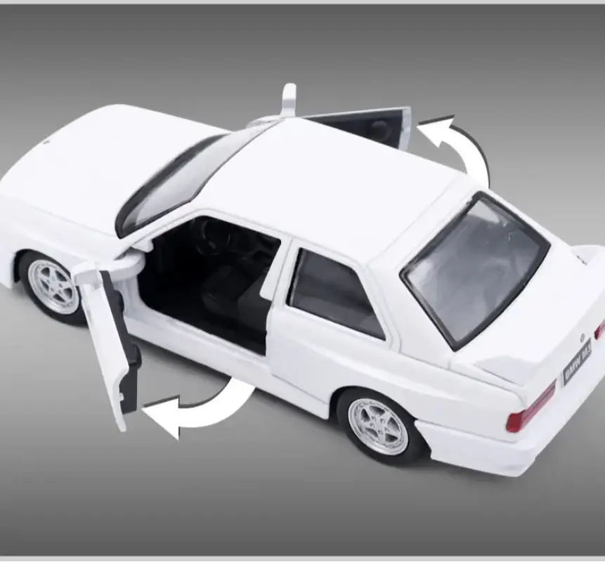 BMW M3 E30 1987 Porsche 911 Turbo Audi Quattro 1:36 Metalowy Model Samochodu Die-Cast dla Dzieci
