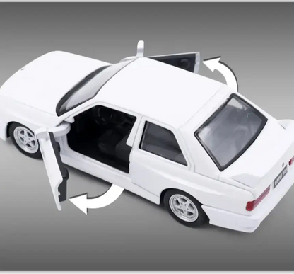 BMW M3 E30 1987 Porsche 911 Turbo Audi Quattro 1:36 Metalowy Model Samochodu Die-Cast dla Dzieci