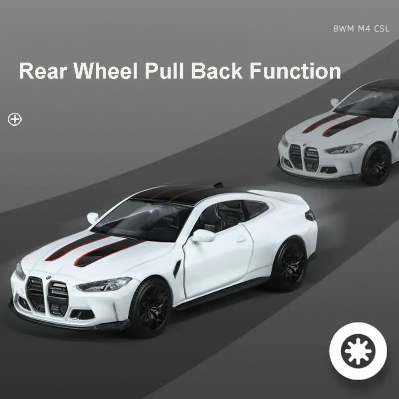 BMW M4 CSL 1/36 – Metalowy Model Z Otwieranymi Drzwiami