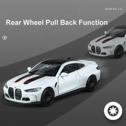 BMW M4 CSL 1/36 – Metalowy Model Z Otwieranymi Drzwiami
