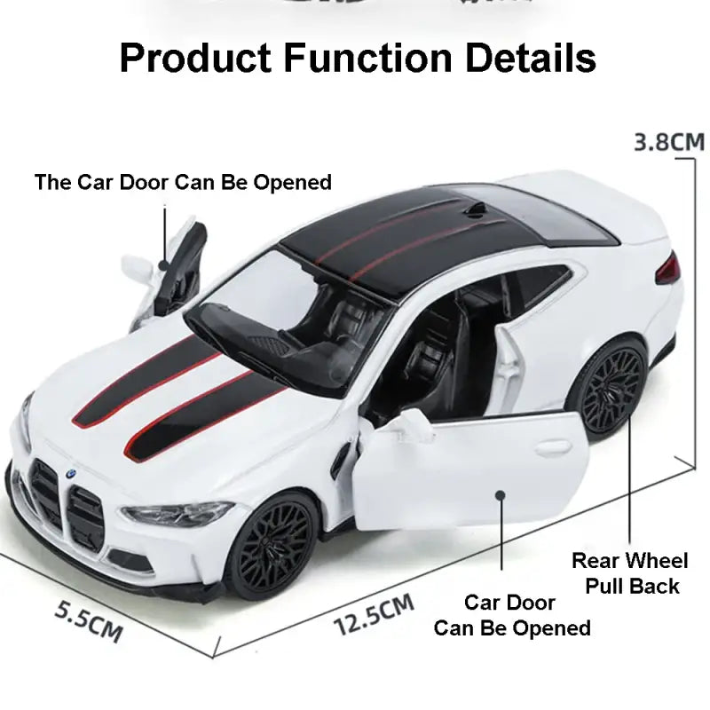 BMW M4 CSL 1/36 – Metalowy Model Z Otwieranymi Drzwiami