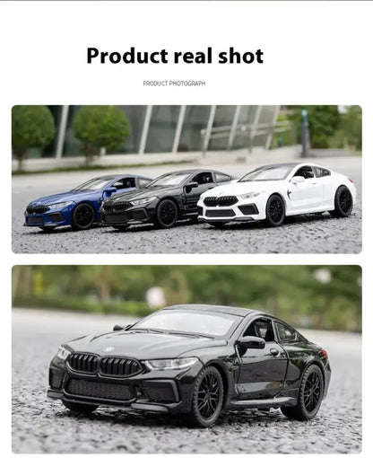 BMW M8 1:32 – Metalowy Model Samochodu z Dźwiękiem i Światłem