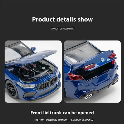 BMW M8 1:32 – Metalowy Model Samochodu z Dźwiękiem i Światłem