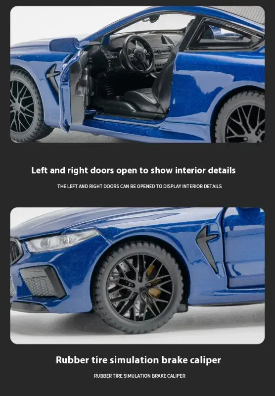 BMW M8 1:32 – Metalowy Model Samochodu z Dźwiękiem i Światłem