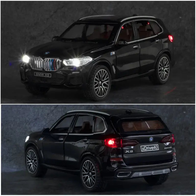 BMW X5 1:32 – Metalowy Model SUV z Efektami Dźwiękowymi i Świetlnymi - Czarny bez pudełka